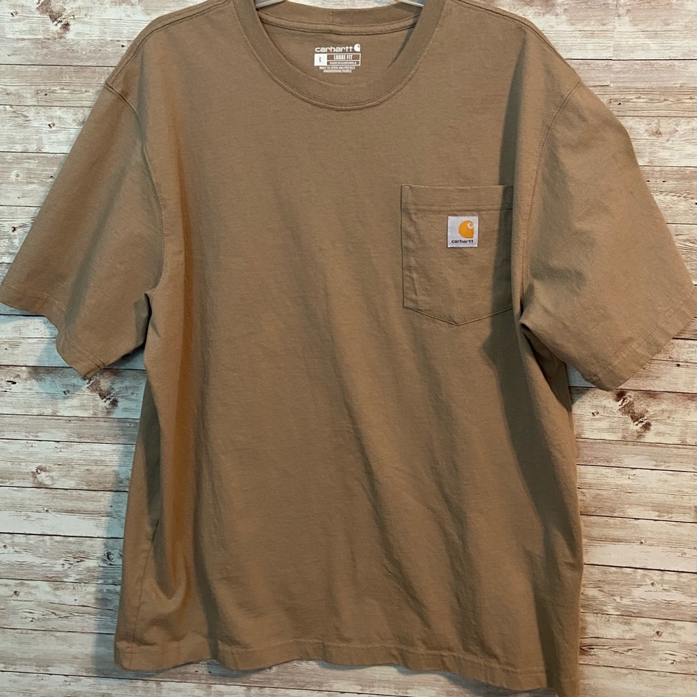 Carhart T Shirt with pocket, Size L, Loose Fit